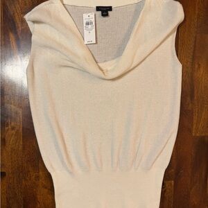Ann Taylor Factory Cream Cowl Neck Sweater